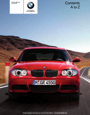 2008 BMW 135i Convertible Owners Manual